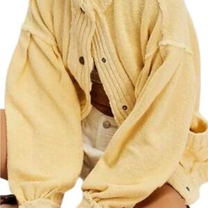 Yellow Button-Up Cardigan